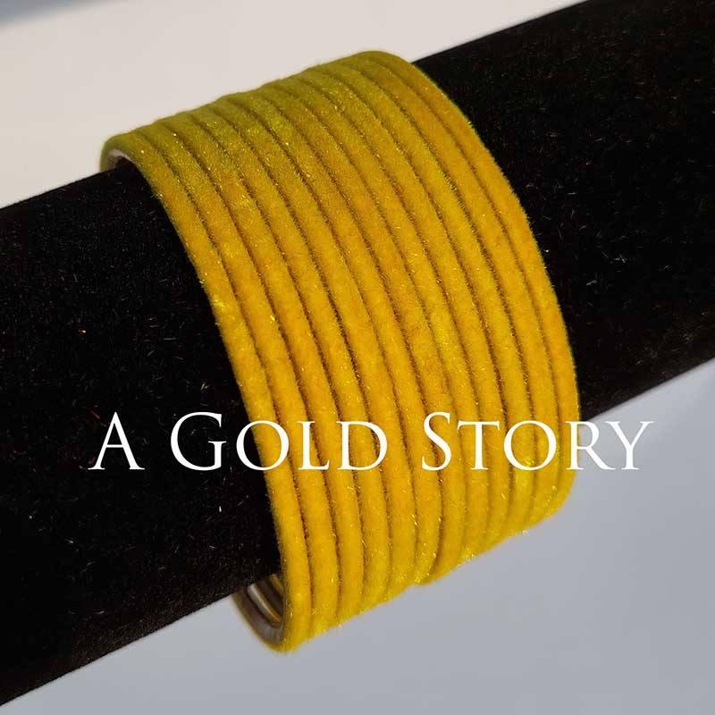 METAL VELVET BANGLES YELLOW - A GOLD STORY