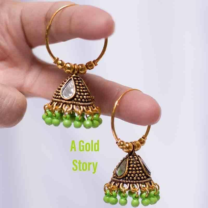 HUSNA BALI JHUMKIS GOLDEN - A GOLD STORY