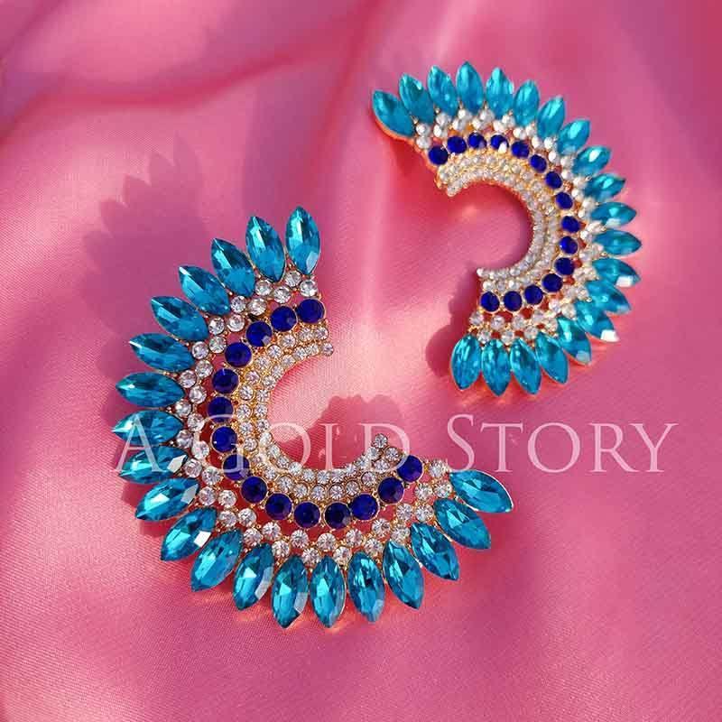 KATE EARRINGS BLUE - A GOLD STORY