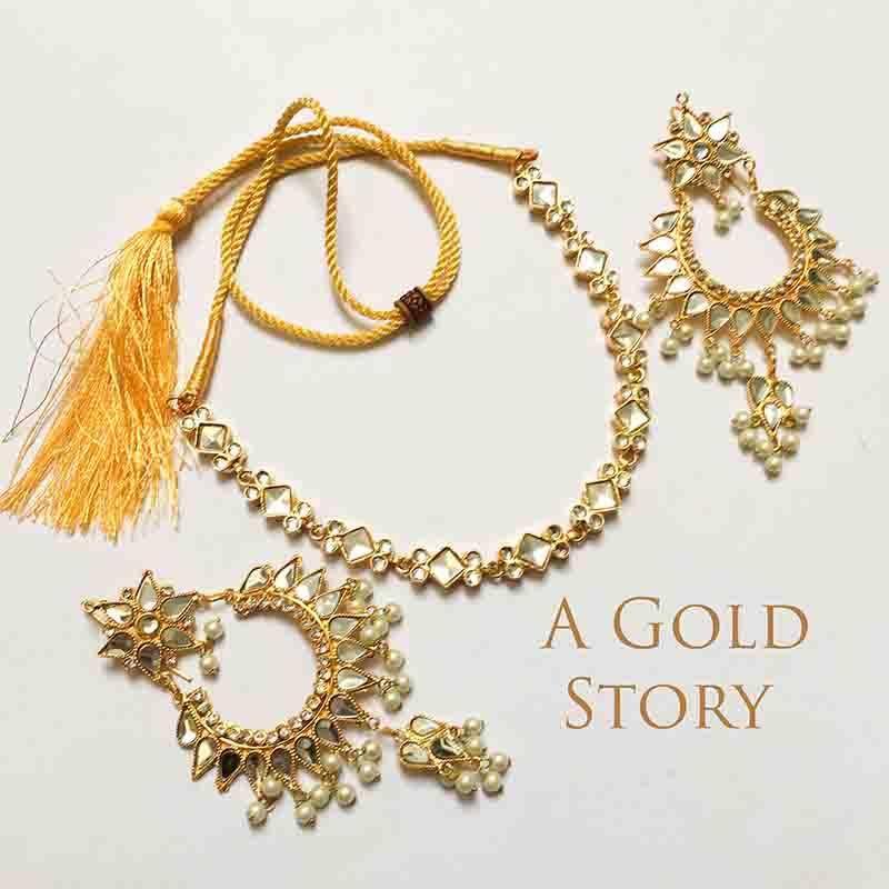 SAIQA MINIMAL CHOKER SET - A GOLD STORY